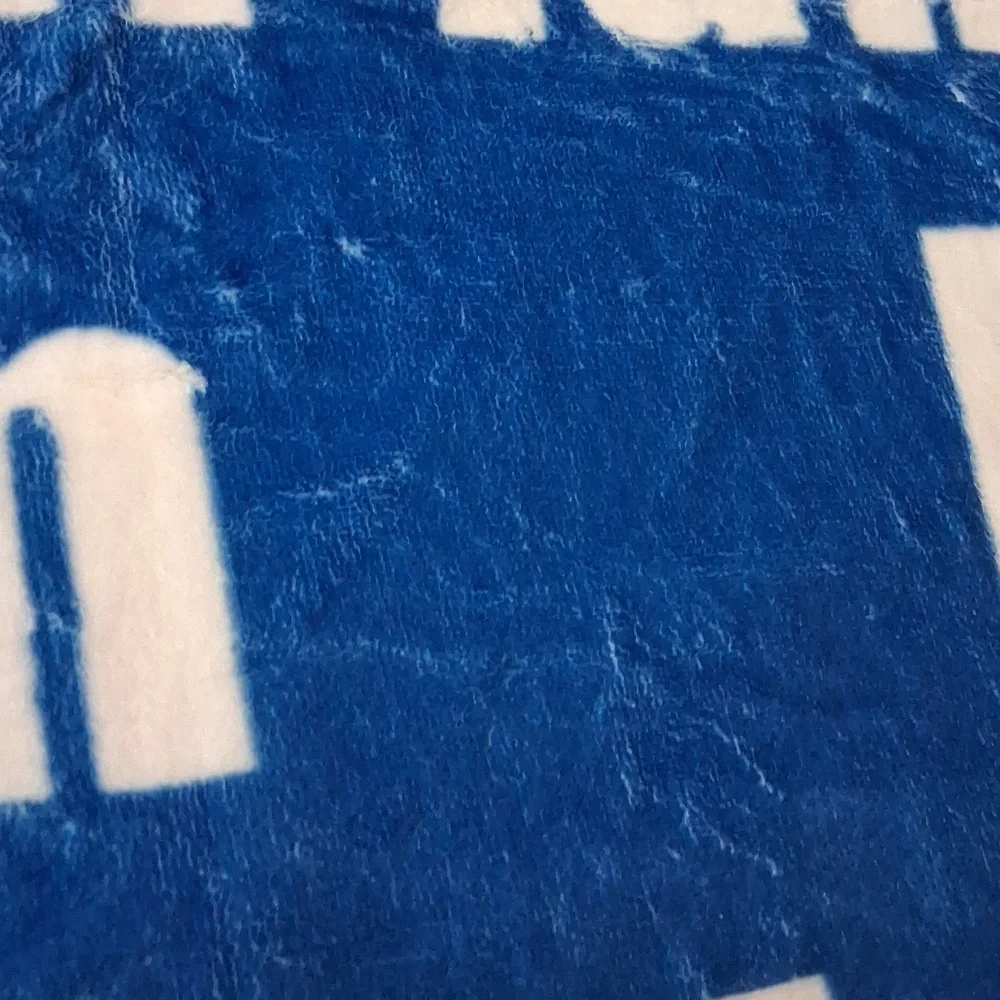 New Blue and White Personalized Blanket 